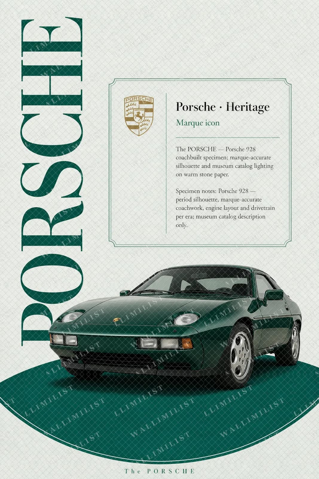 Actual watermarked print of Porsche 928