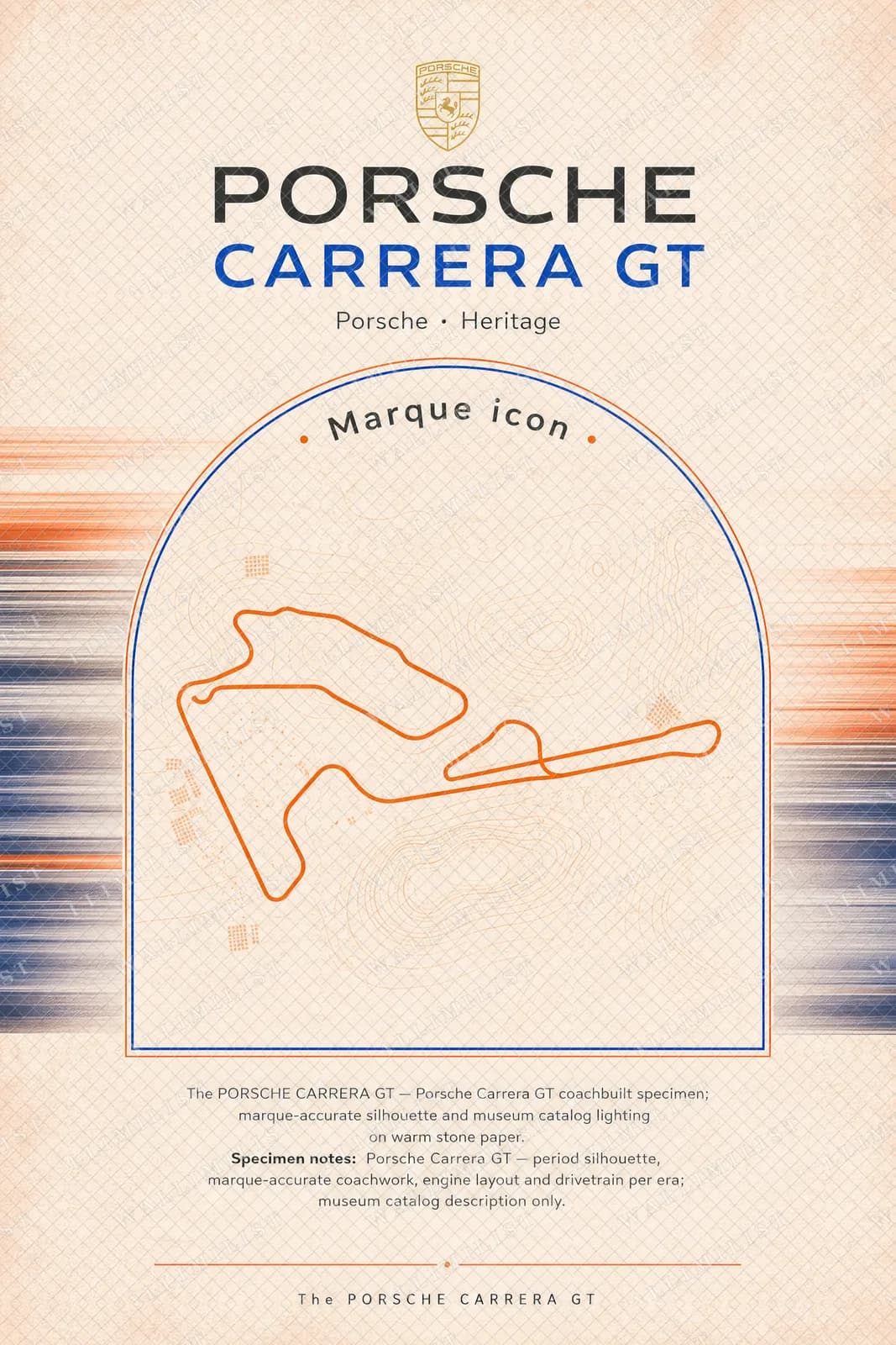 Actual watermarked print of Porsche Carrera GT