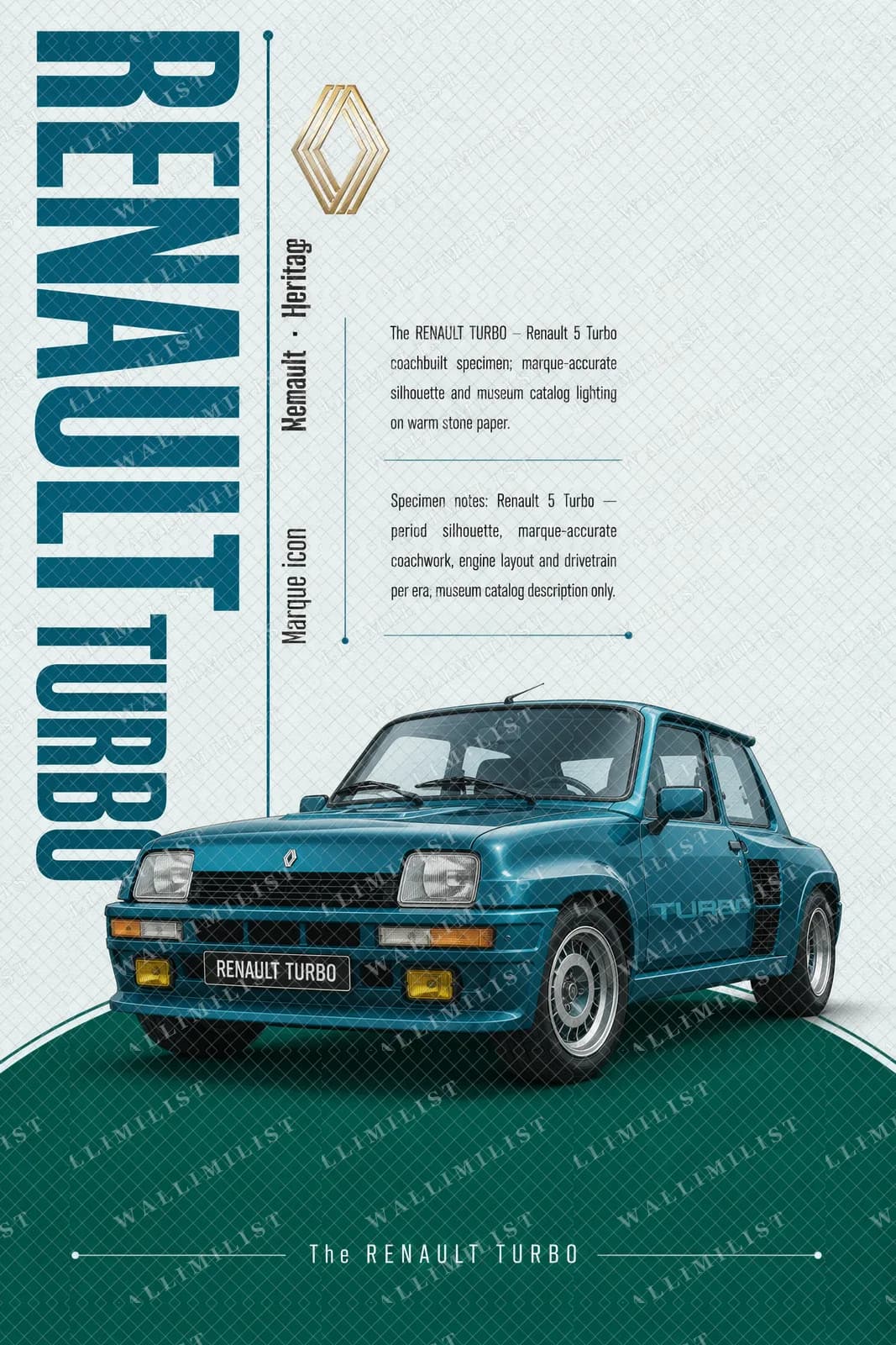 Actual watermarked print of Renault 5 Turbo
