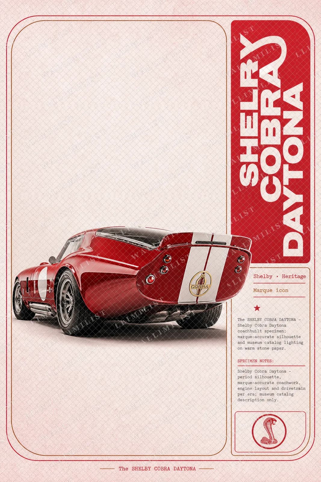 Actual watermarked print of Cobra Daytona Coupe