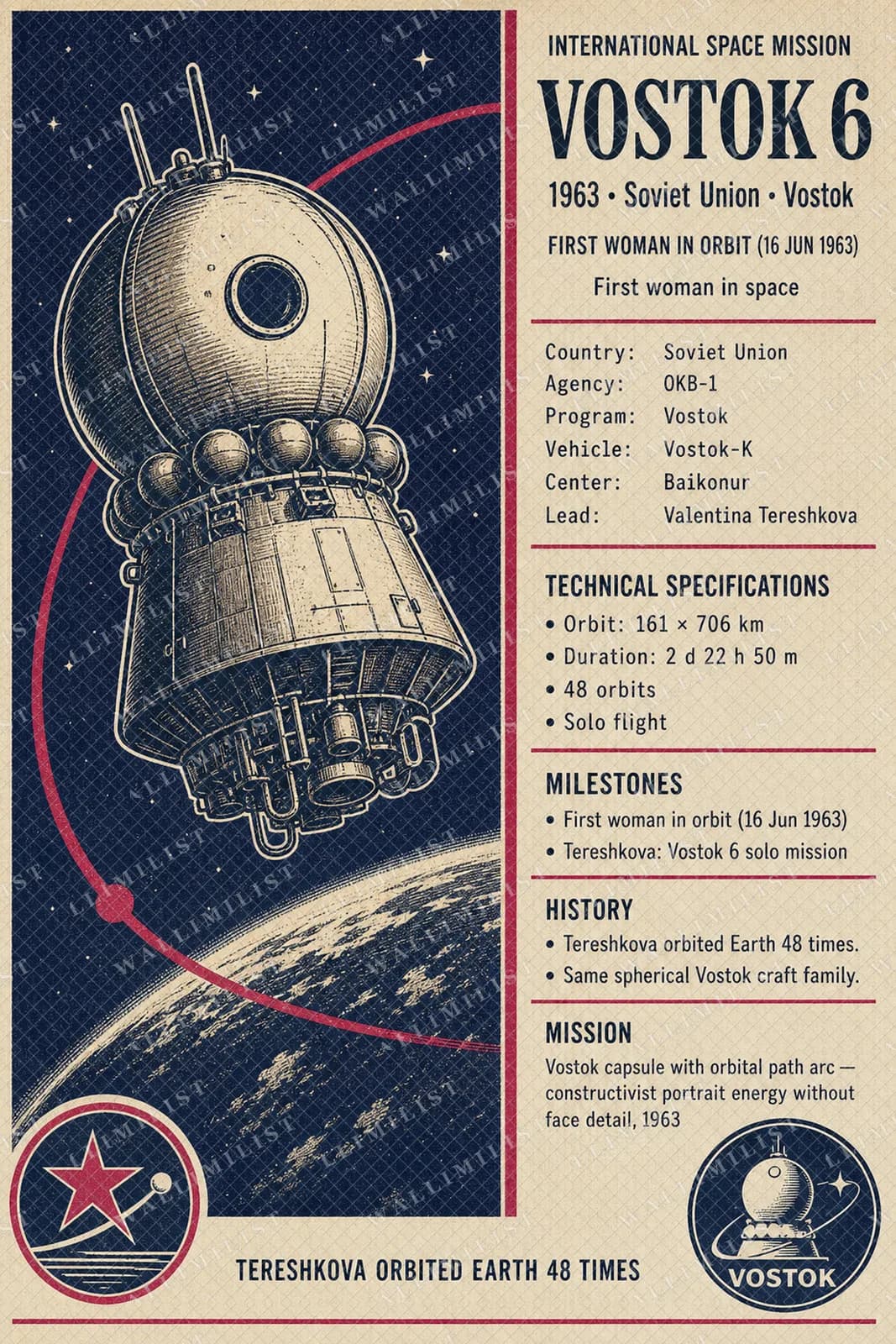Actual watermarked print of Vostok 6