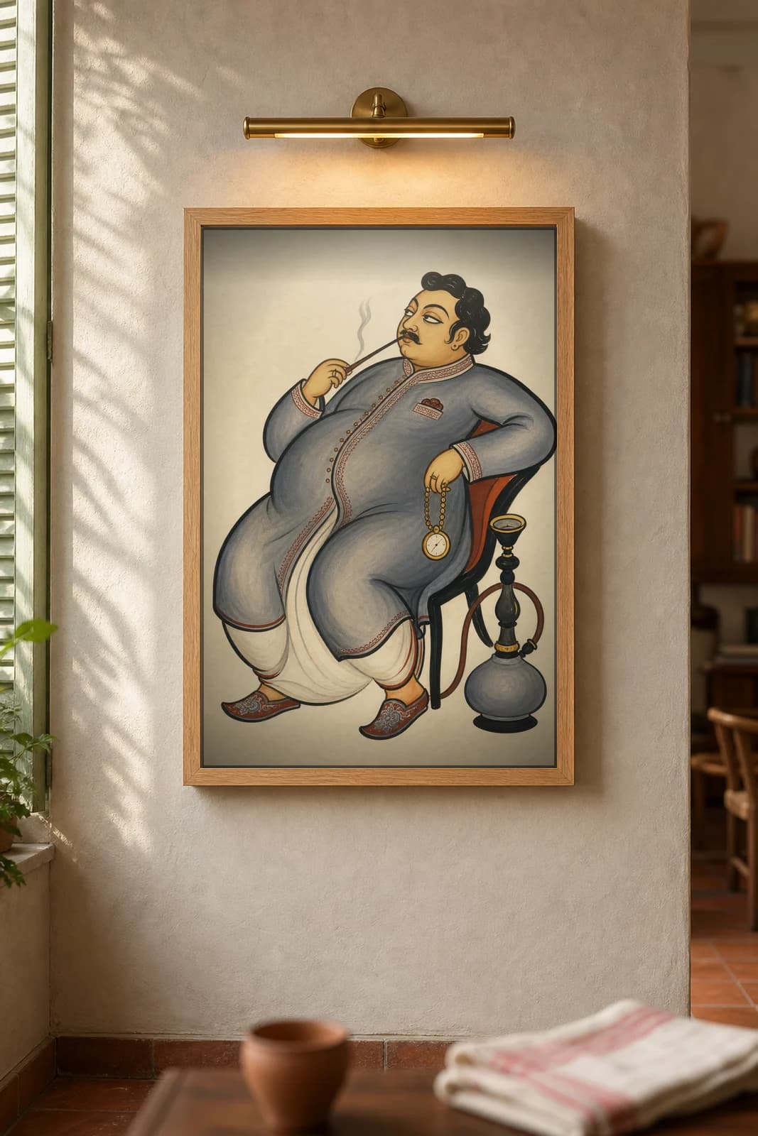 The Babu — framed museum print, Kalighat