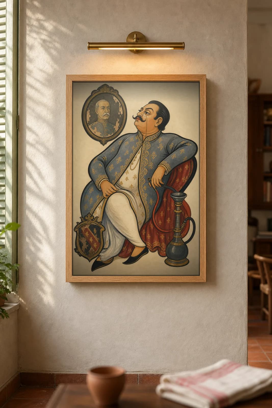 The Bonedi Snob — framed museum print, Kalighat