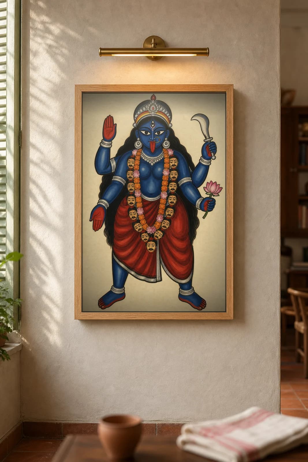 Maa Kali — framed museum print, Kalighat