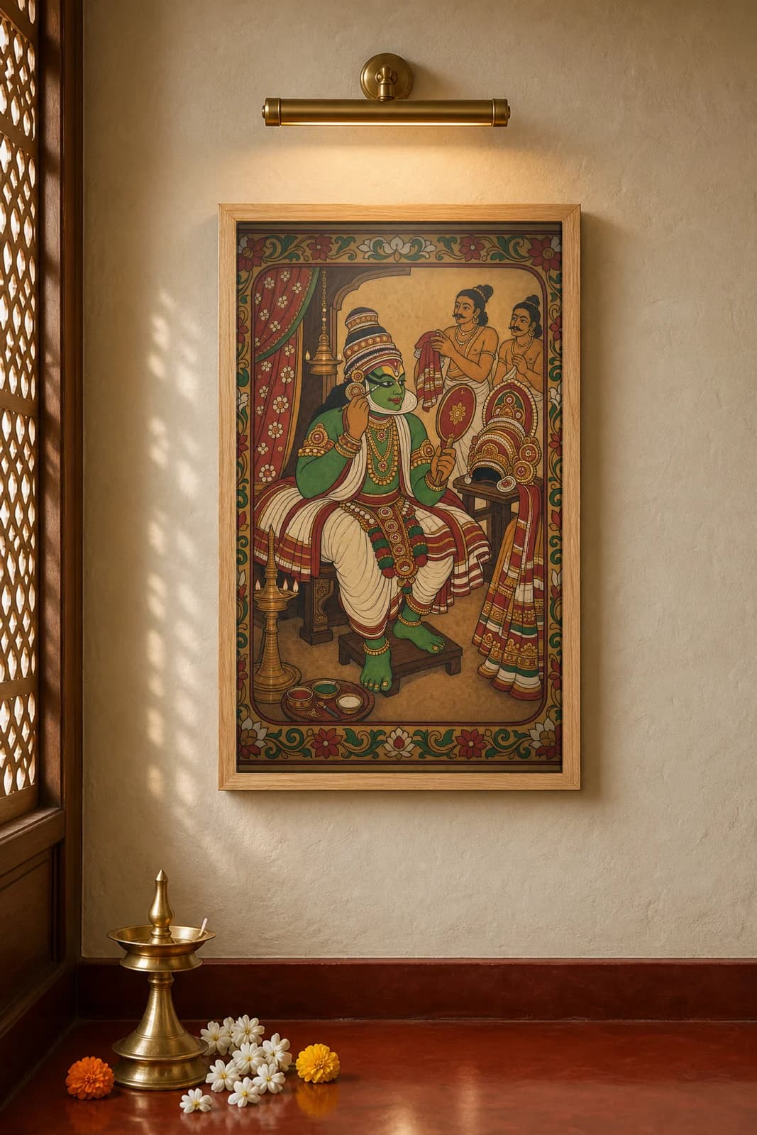 Backstage — framed museum print, Kerala Mural