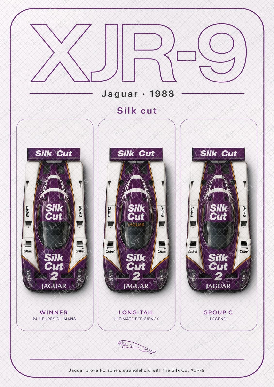 Actual watermarked print of XJR-9 Silk Cut