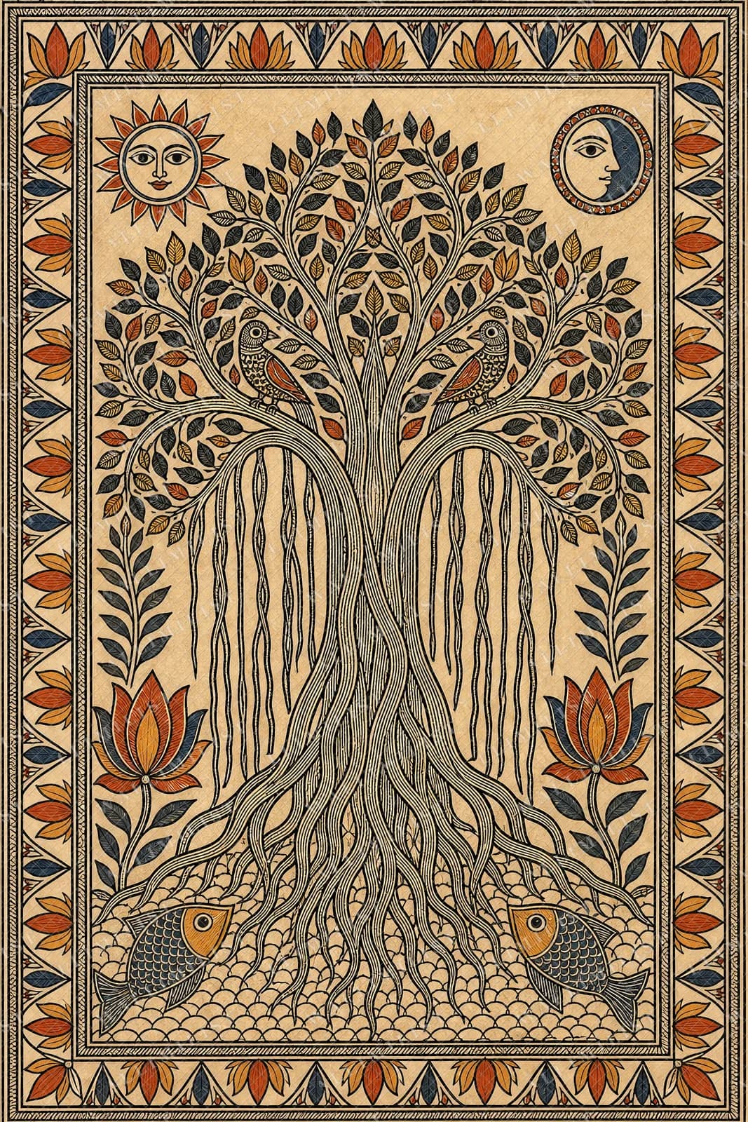 Actual watermarked print of Banyan Roots