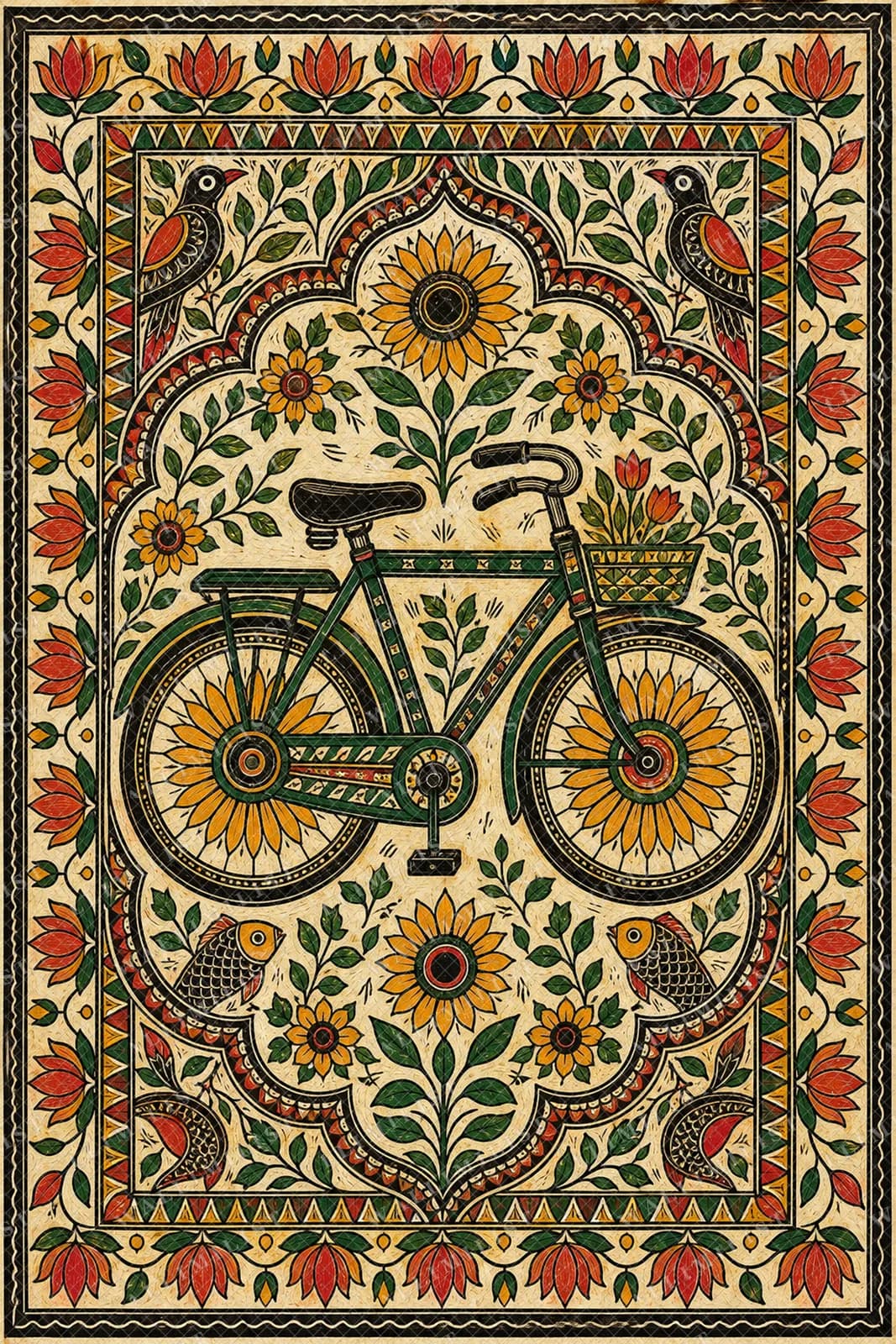 Actual watermarked print of Village Bicycle