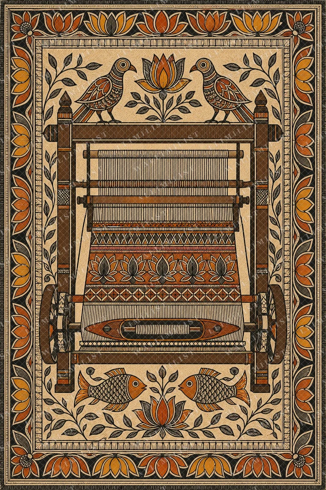 Actual watermarked print of Handloom Loom