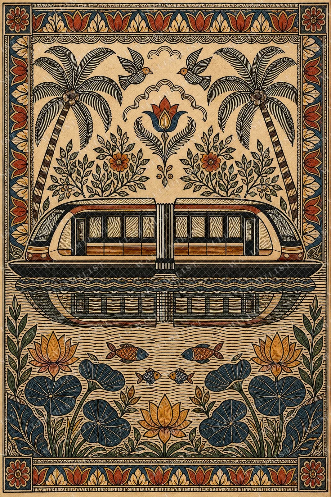 Actual watermarked print of Kochi Water Metro