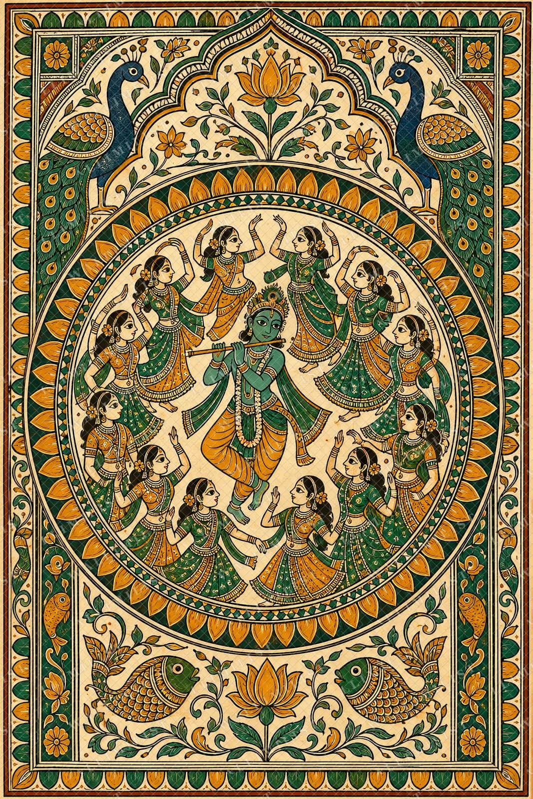 Actual watermarked print of Krishna Rasa