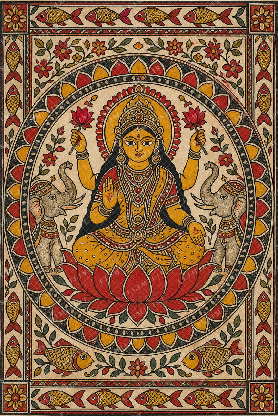 Actual watermarked print of Lakshmi Lotus