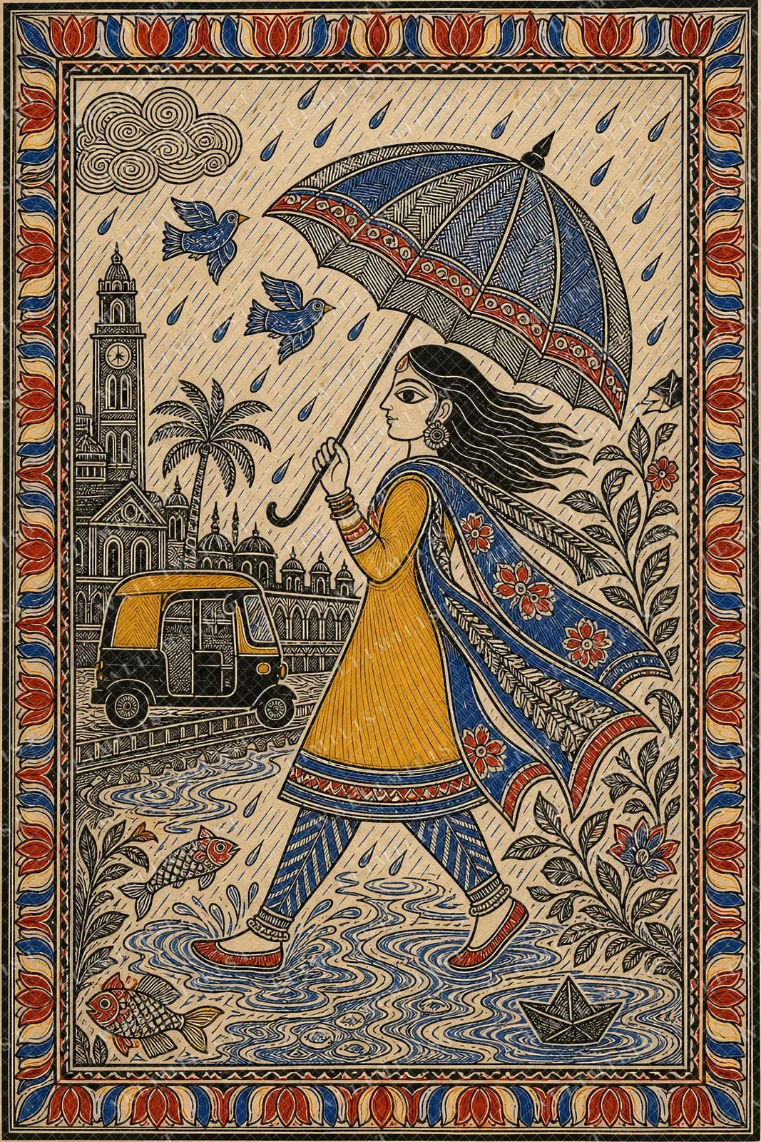 Actual watermarked print of Monsoon Umbrella