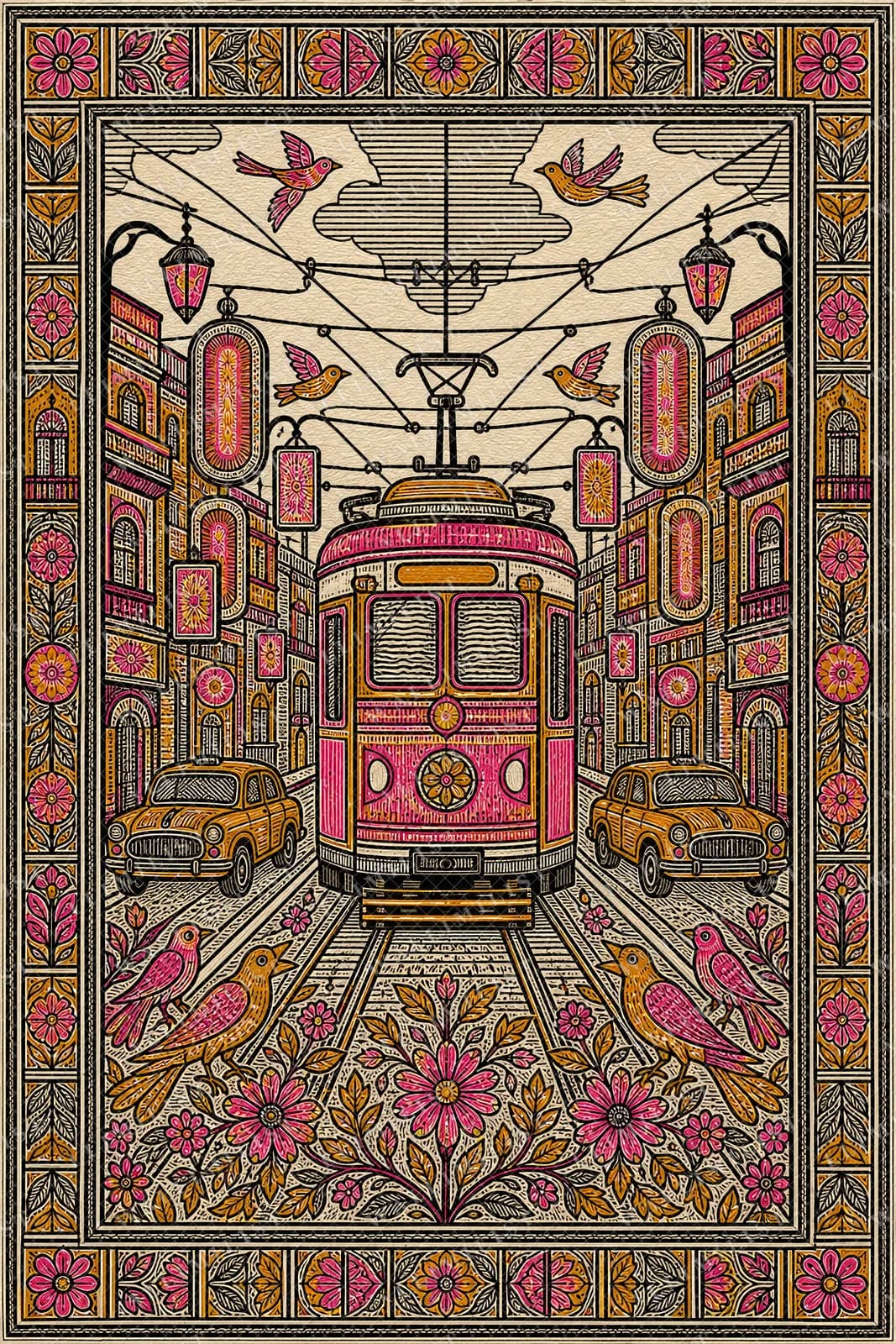 Actual watermarked print of Neon Old Town