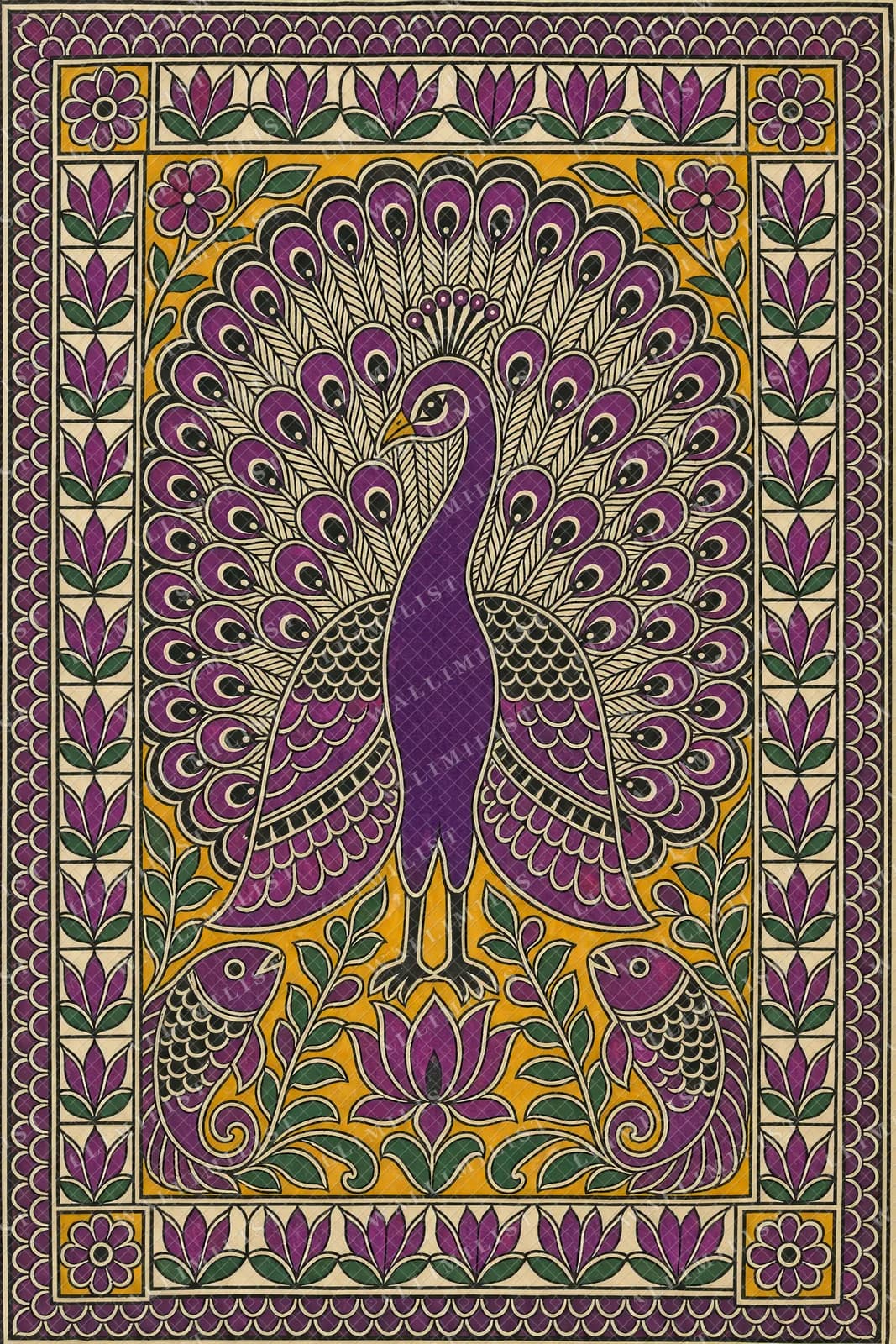 Actual watermarked print of Peacock Garden