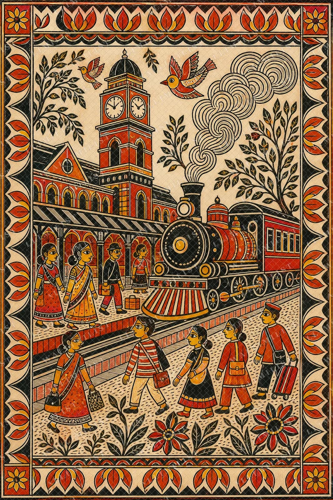 Actual watermarked print of Railway Station