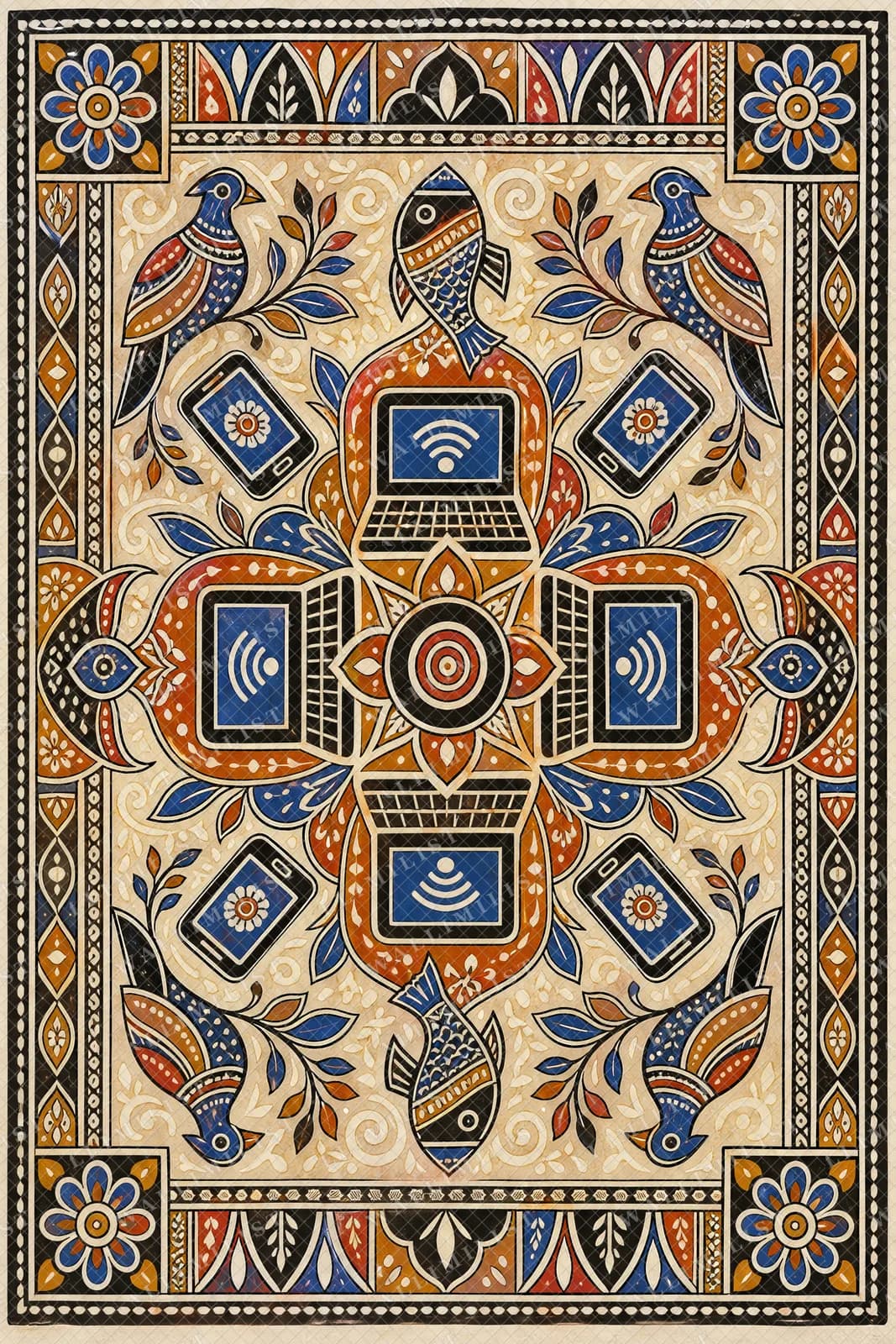Actual watermarked print of Digital Rangoli