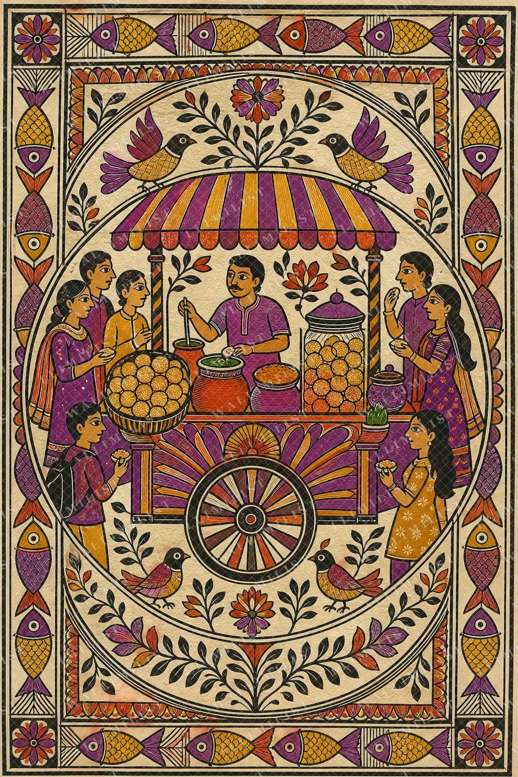 Actual watermarked print of Pani Puri Street Food