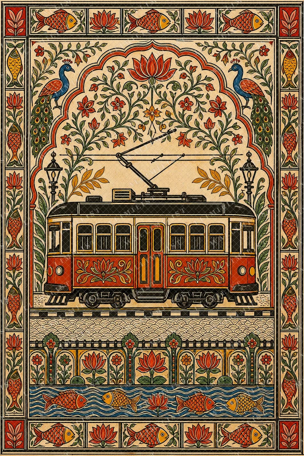 Actual watermarked print of Tram Kolkata