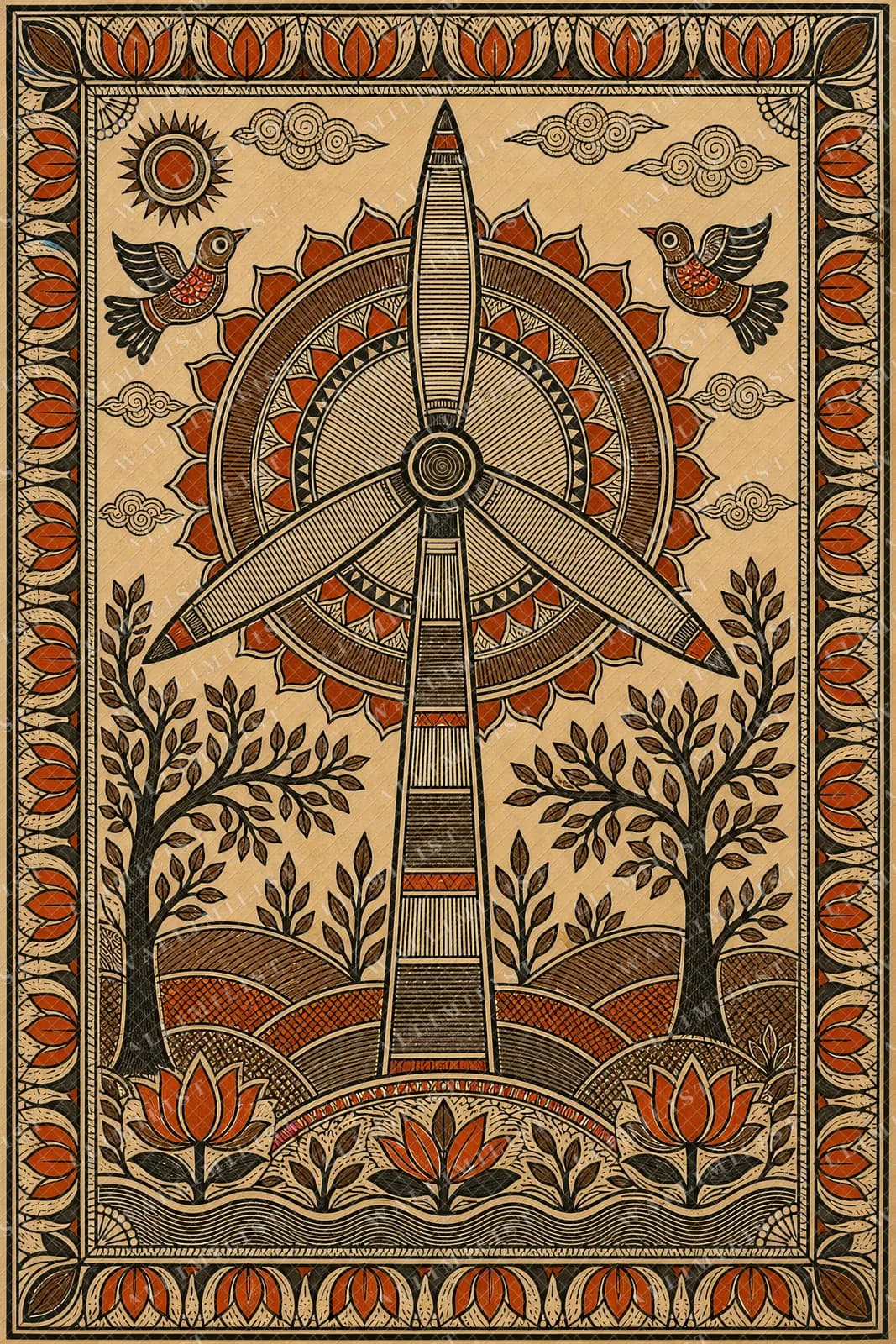 Actual watermarked print of Wind Turbine
