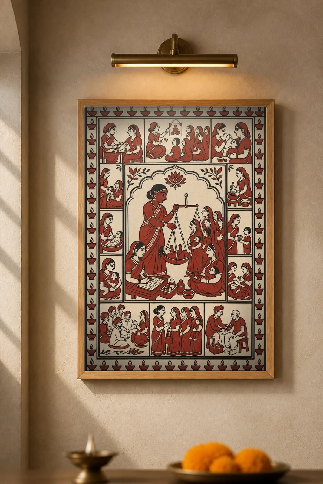 The Health Camp — framed museum print, Mata Ni Pachedi