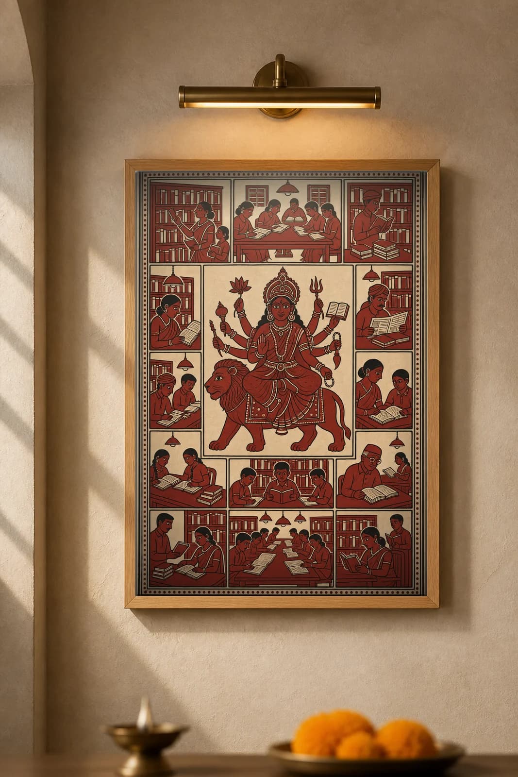 The Reading Room — framed museum print, Mata Ni Pachedi