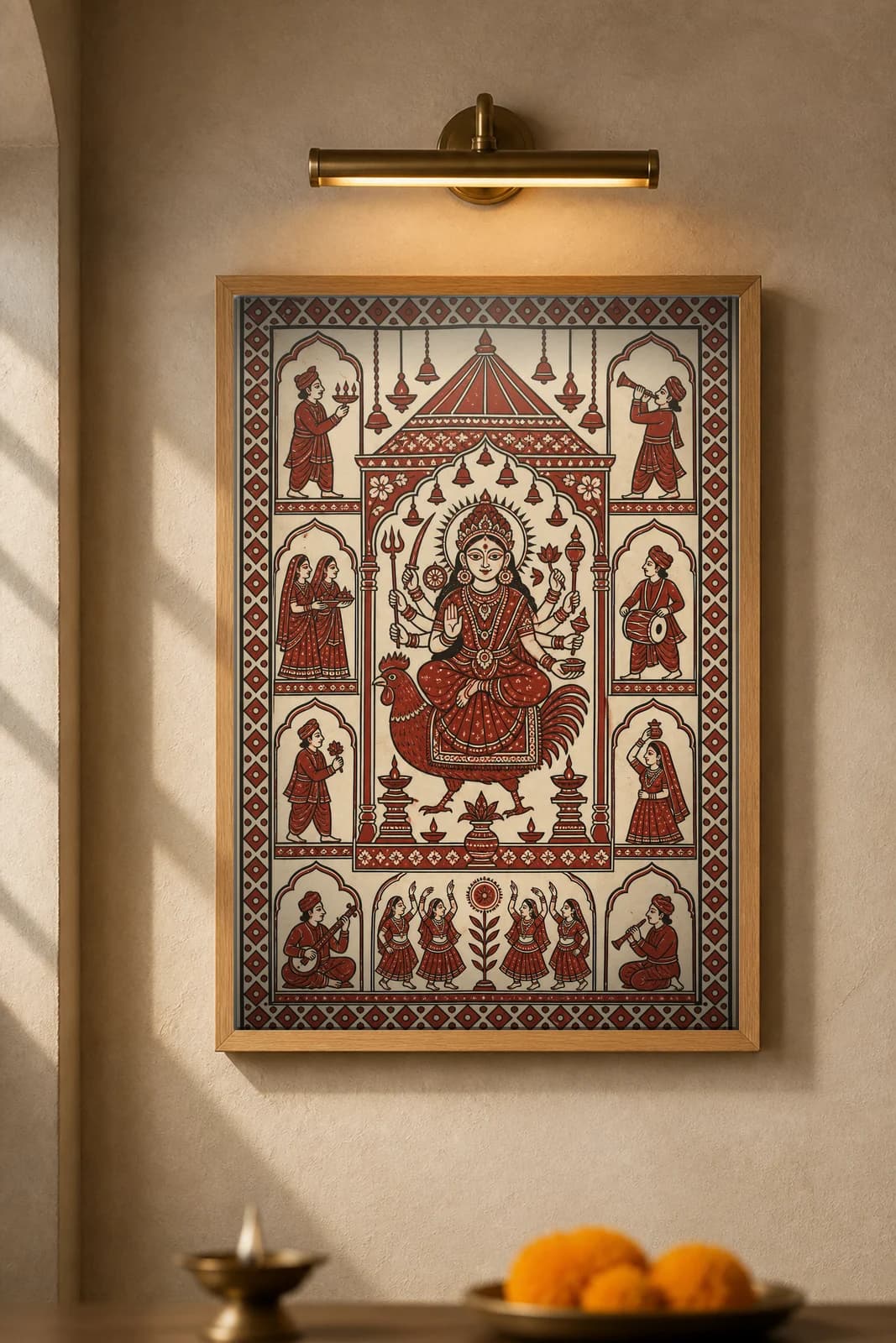 Navaratri Shrine — framed museum print, Mata Ni Pachedi