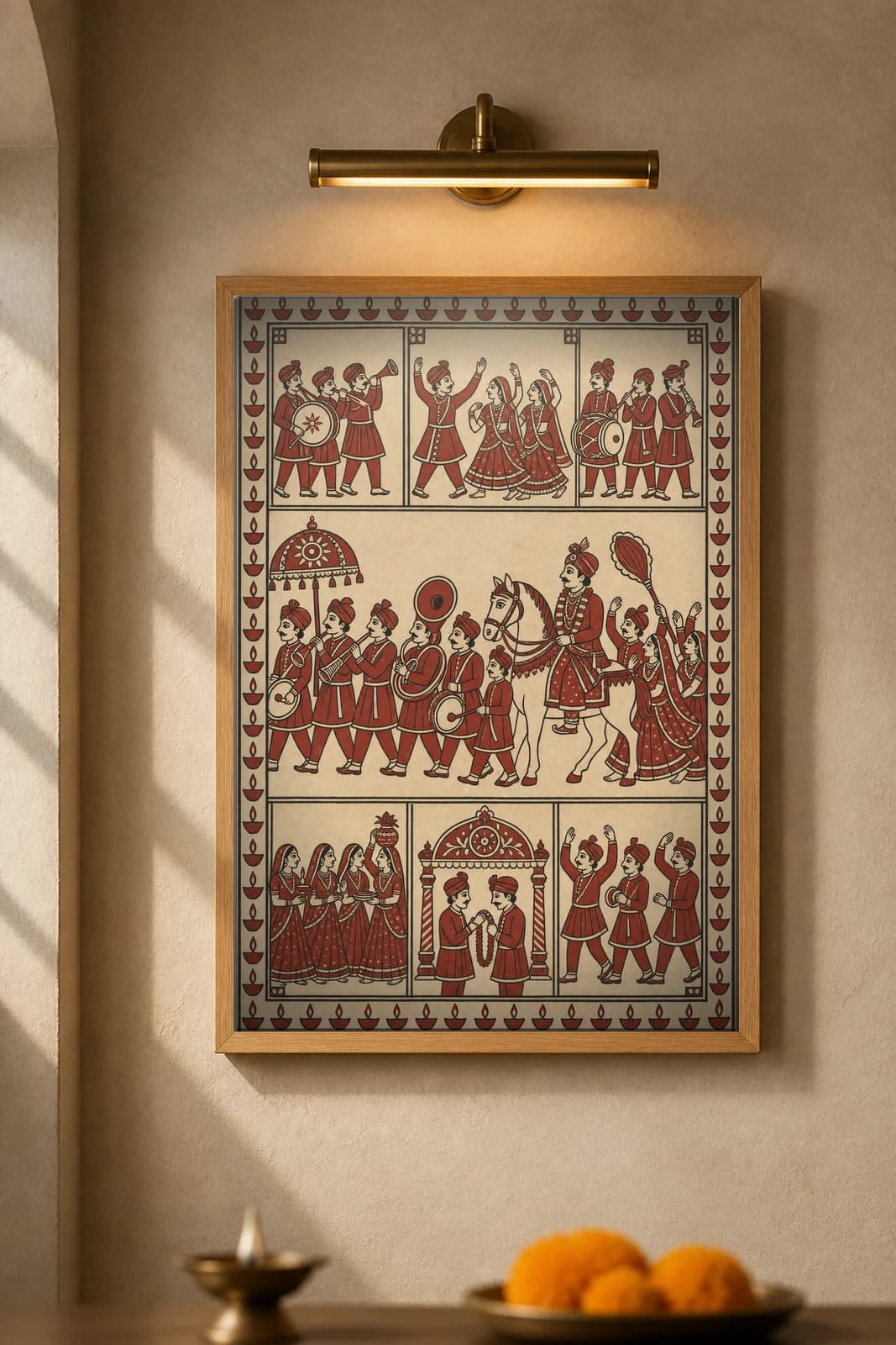 The Wedding Band — framed museum print, Mata Ni Pachedi