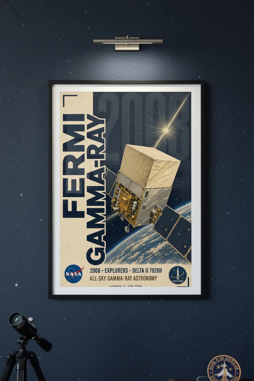 Fermi Gamma-Ray — framed museum print, Nasa