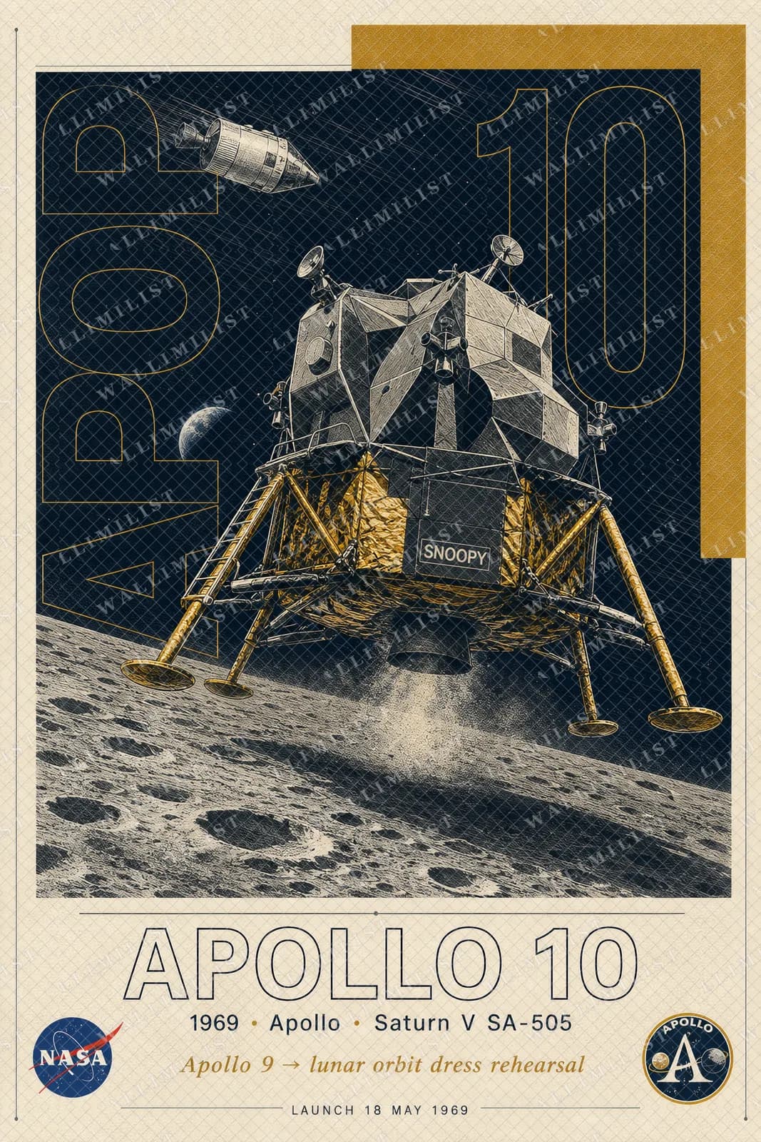 Actual watermarked print of Apollo 10