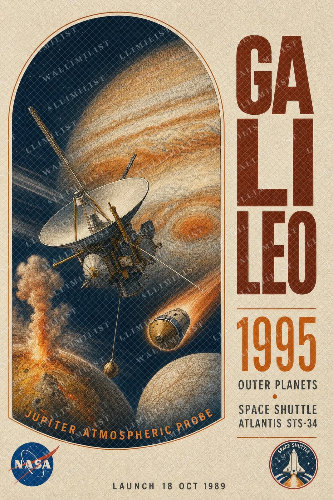 Actual watermarked print of Galileo — NASA Heritage Collector
