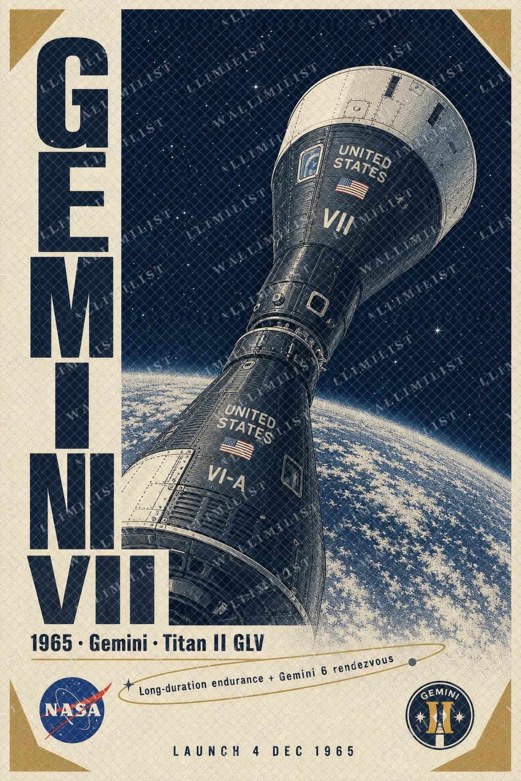 Actual watermarked print of Gemini 7