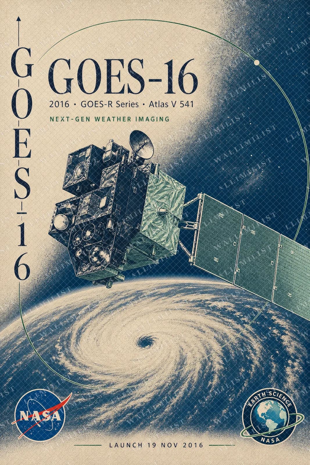Actual watermarked print of GOES-16