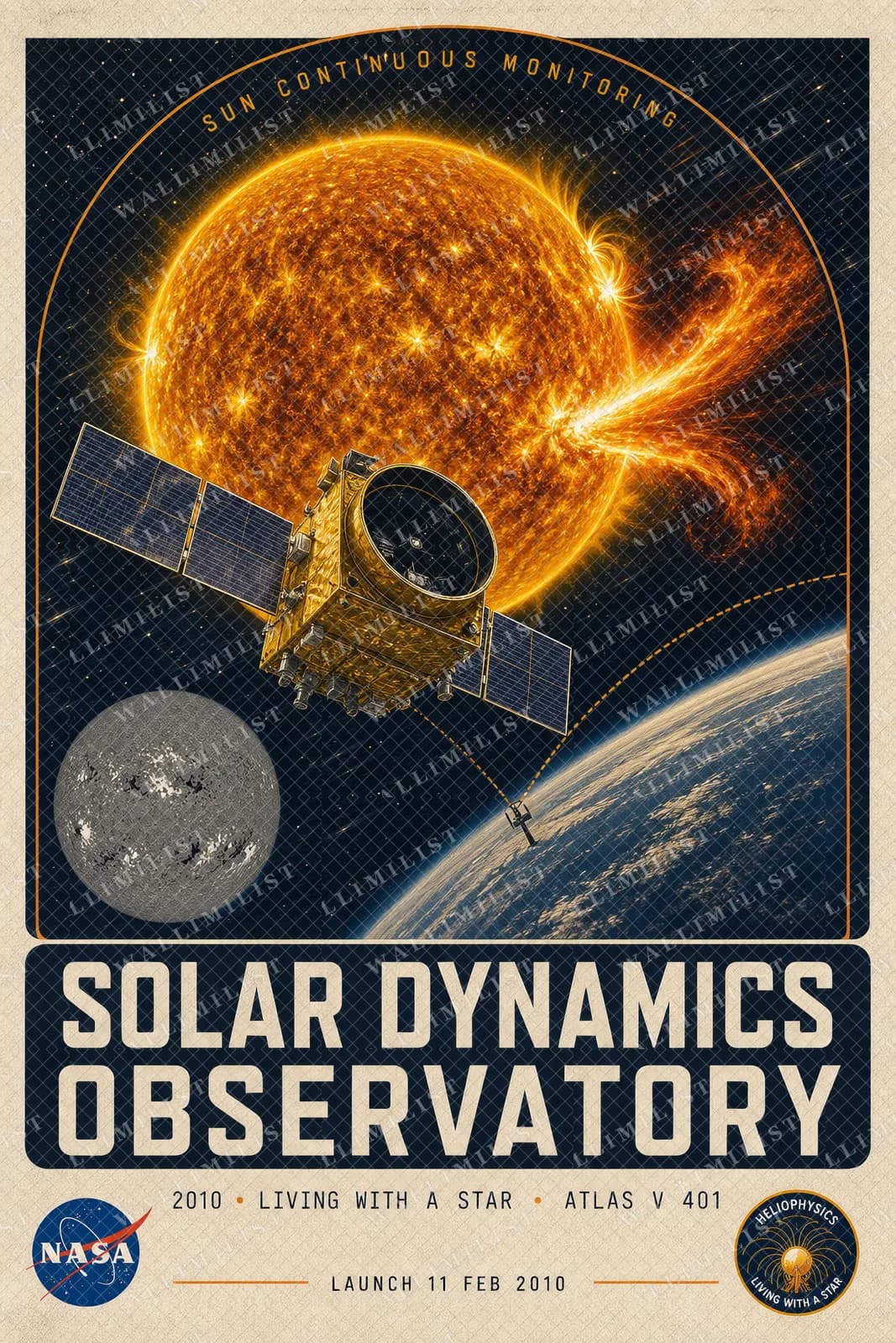 Actual watermarked print of SOLAR DYNAMICS OBSERVATORY