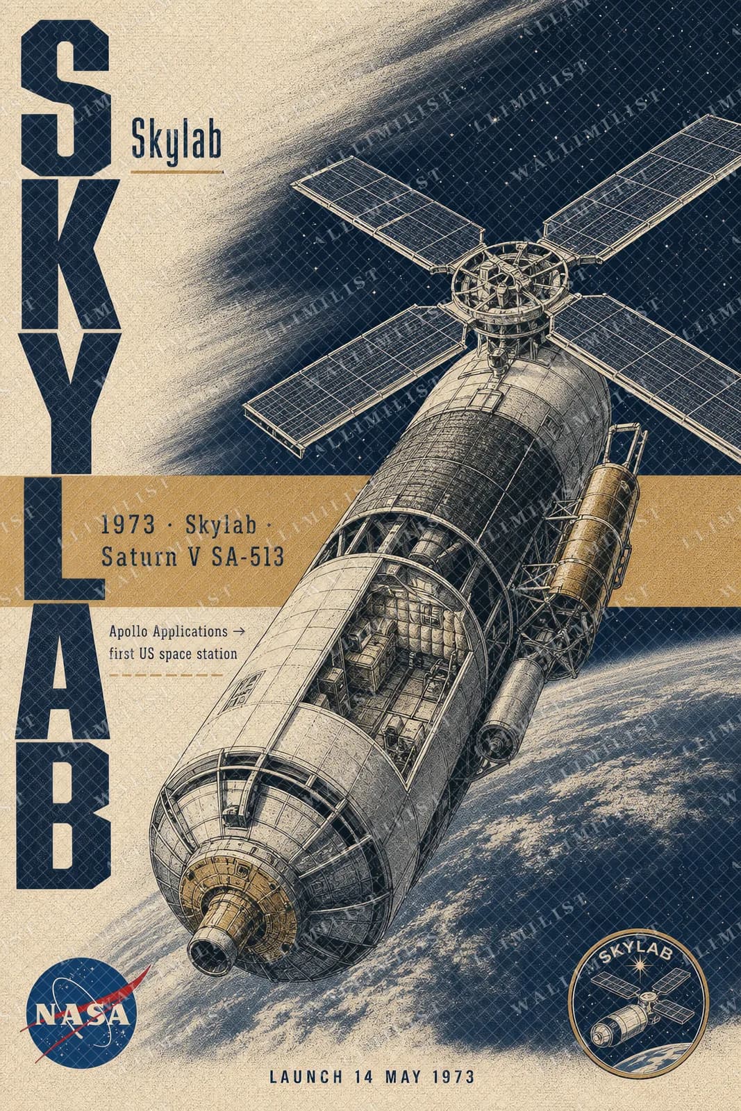 Actual watermarked print of Skylab — NASA Heritage Collector