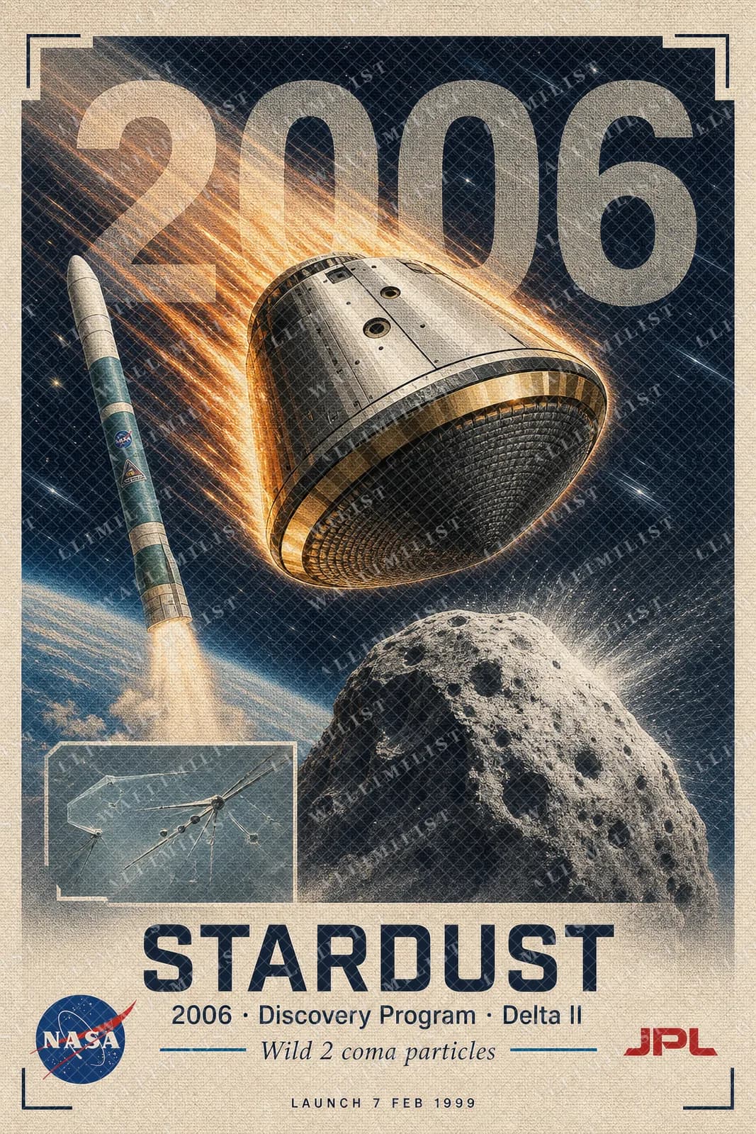 Actual watermarked print of Stardust — NASA Heritage Collector