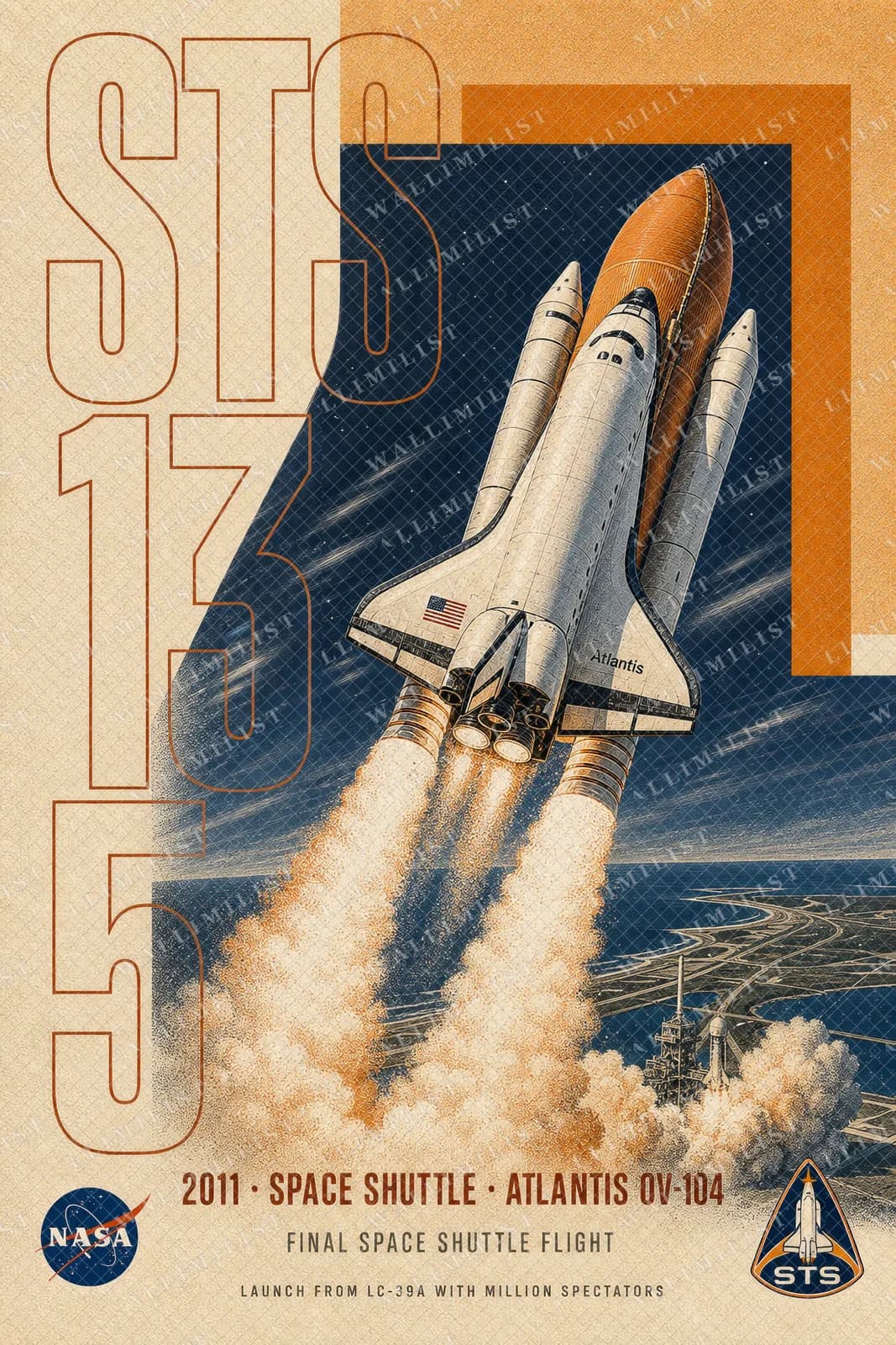 Actual watermarked print of STS-135