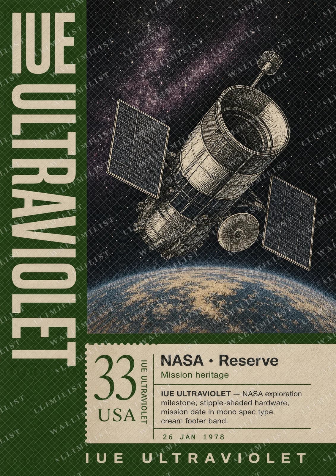 Actual watermarked print of IUE ULTRAVIOLET — NASA Missions