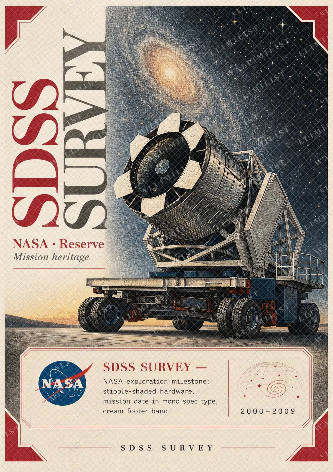 Actual watermarked print of SDSS SURVEY — NASA Missions
