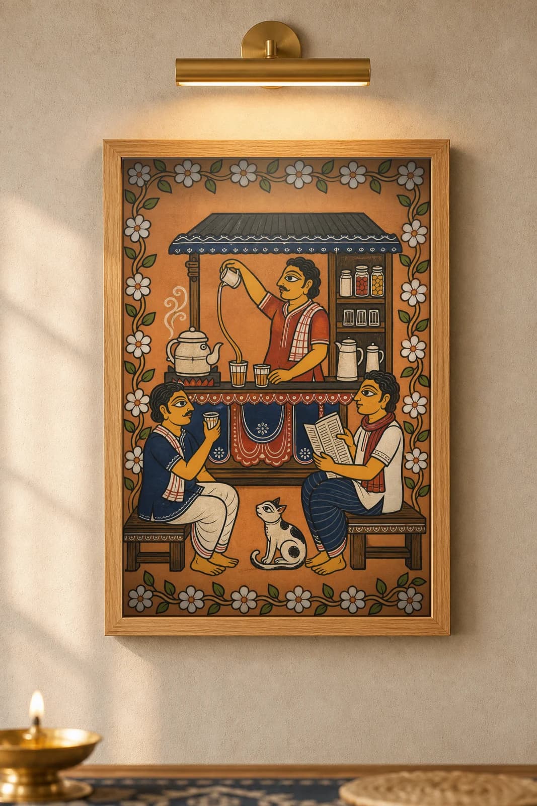 Cha Dukan — Pattachitra — framed museum print, Pattachitra