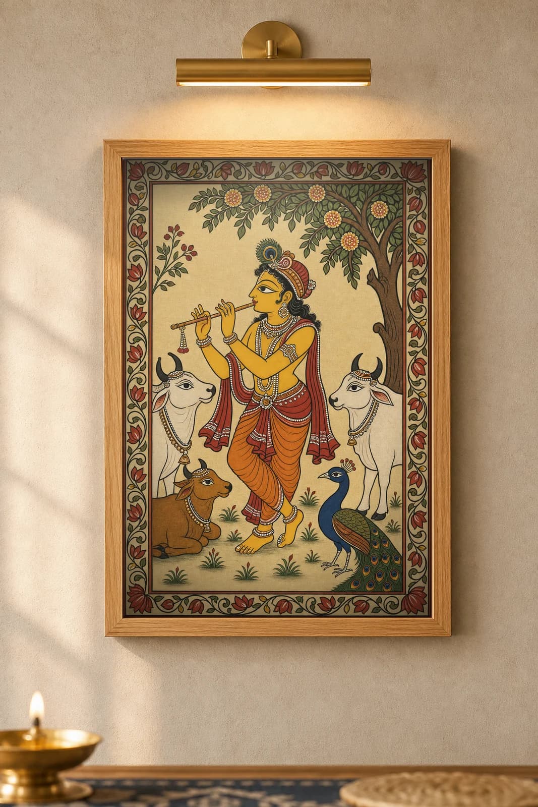 Venugopala — Pattachitra — framed museum print, Pattachitra