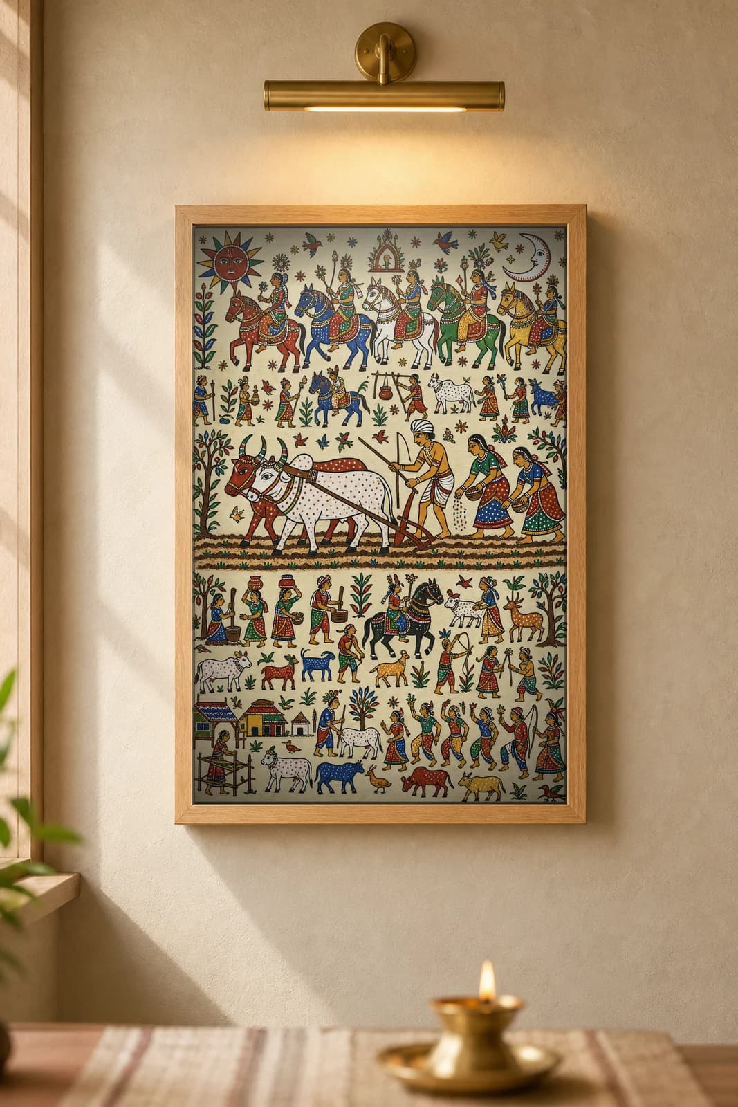 The Ploughing — framed museum print, Pithora