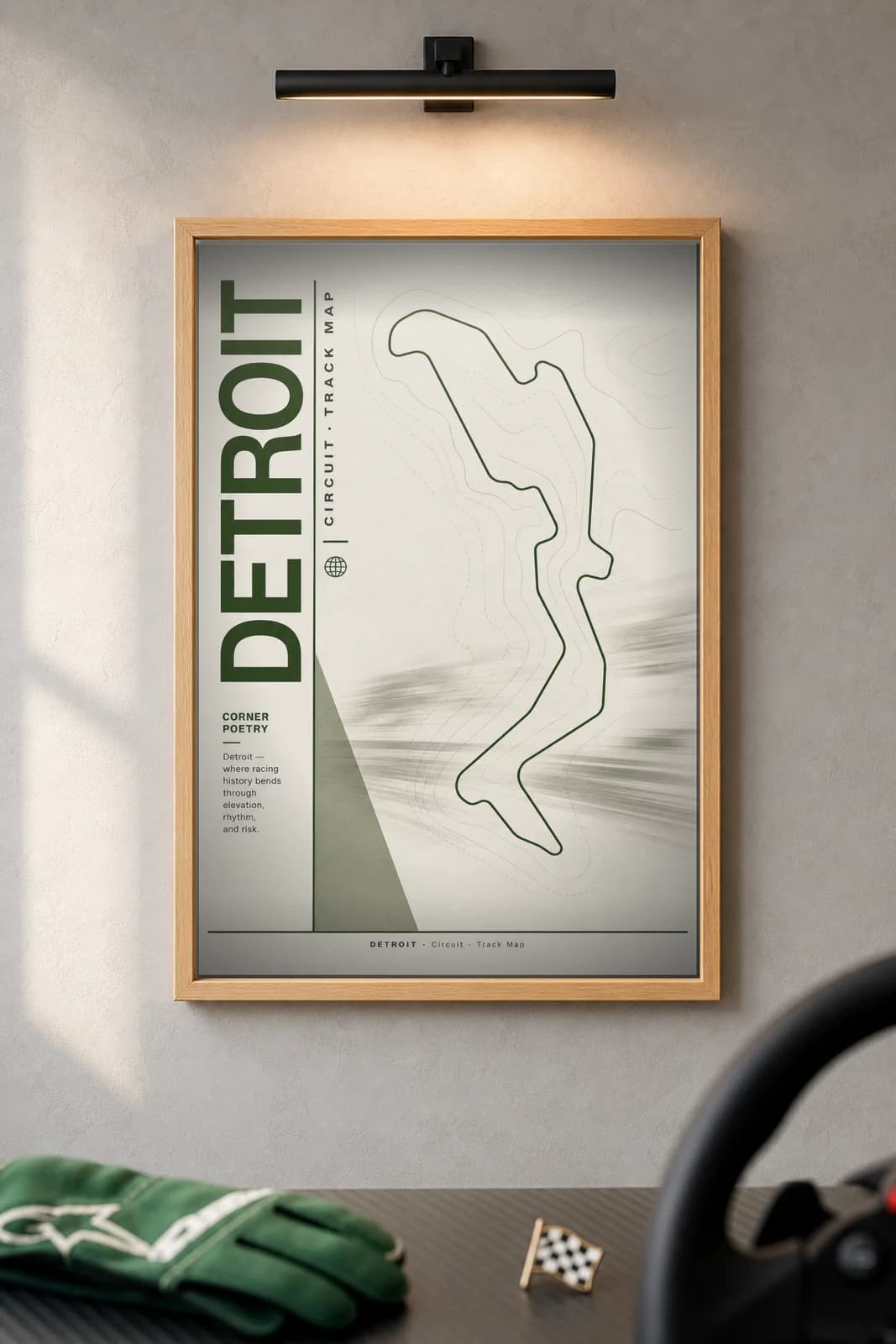 Detroit — framed museum print, Racetracks