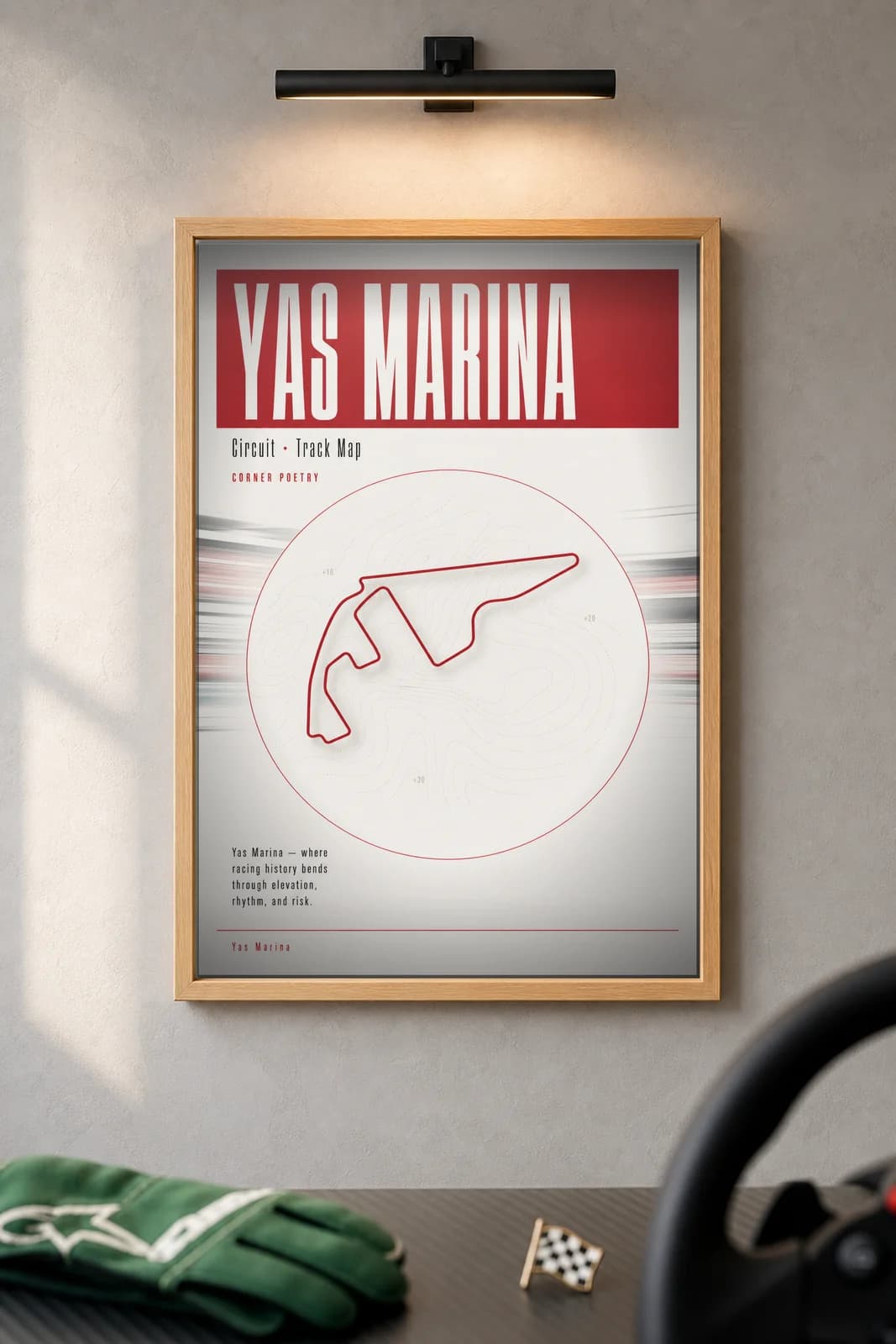 Yas Marina — framed museum print, Racetracks