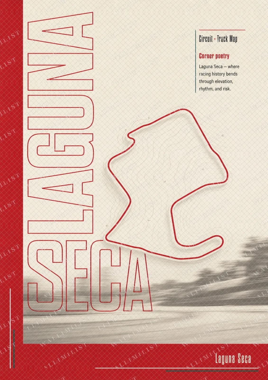 Actual watermarked print of Laguna Seca