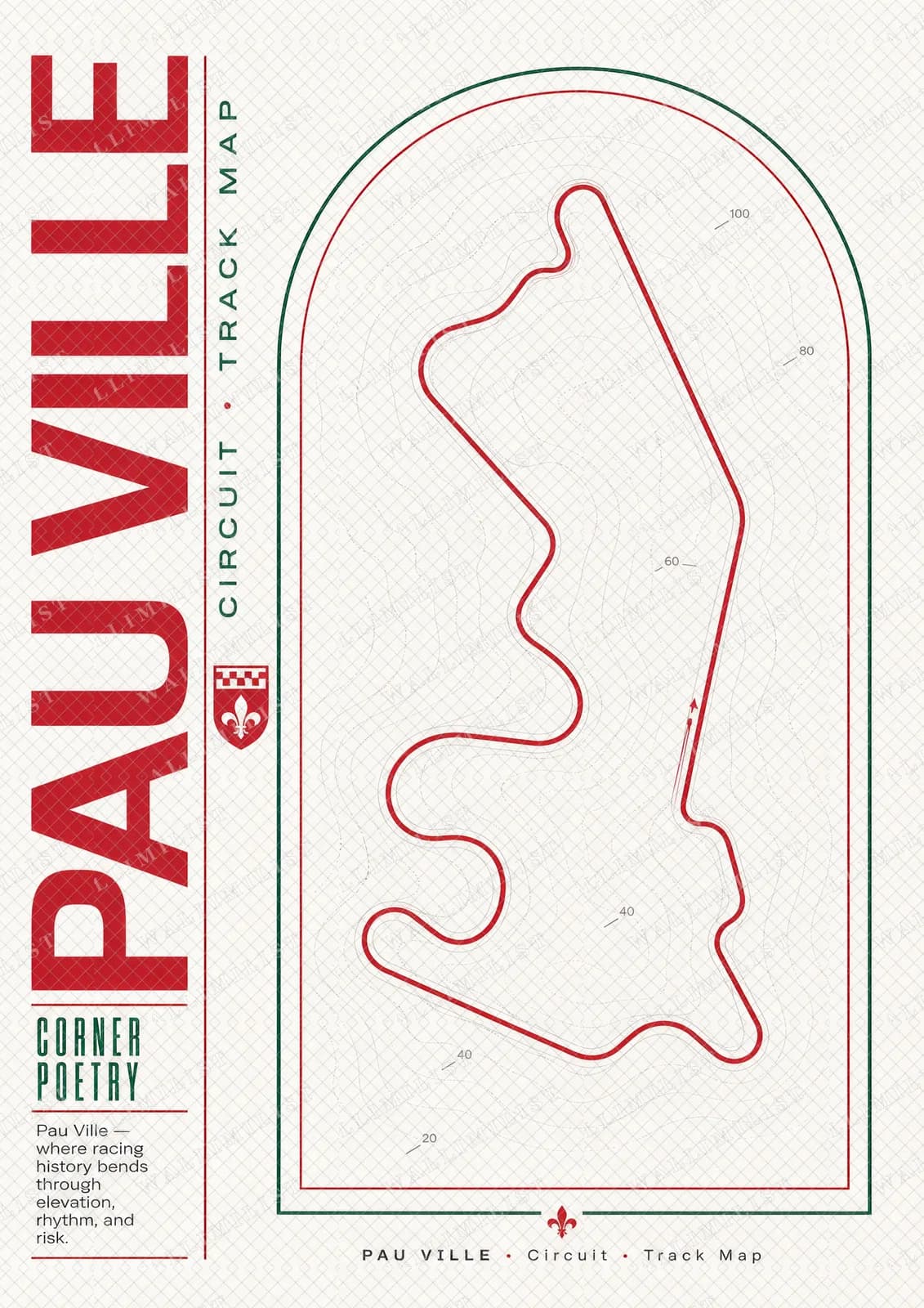 Actual watermarked print of Pau Ville