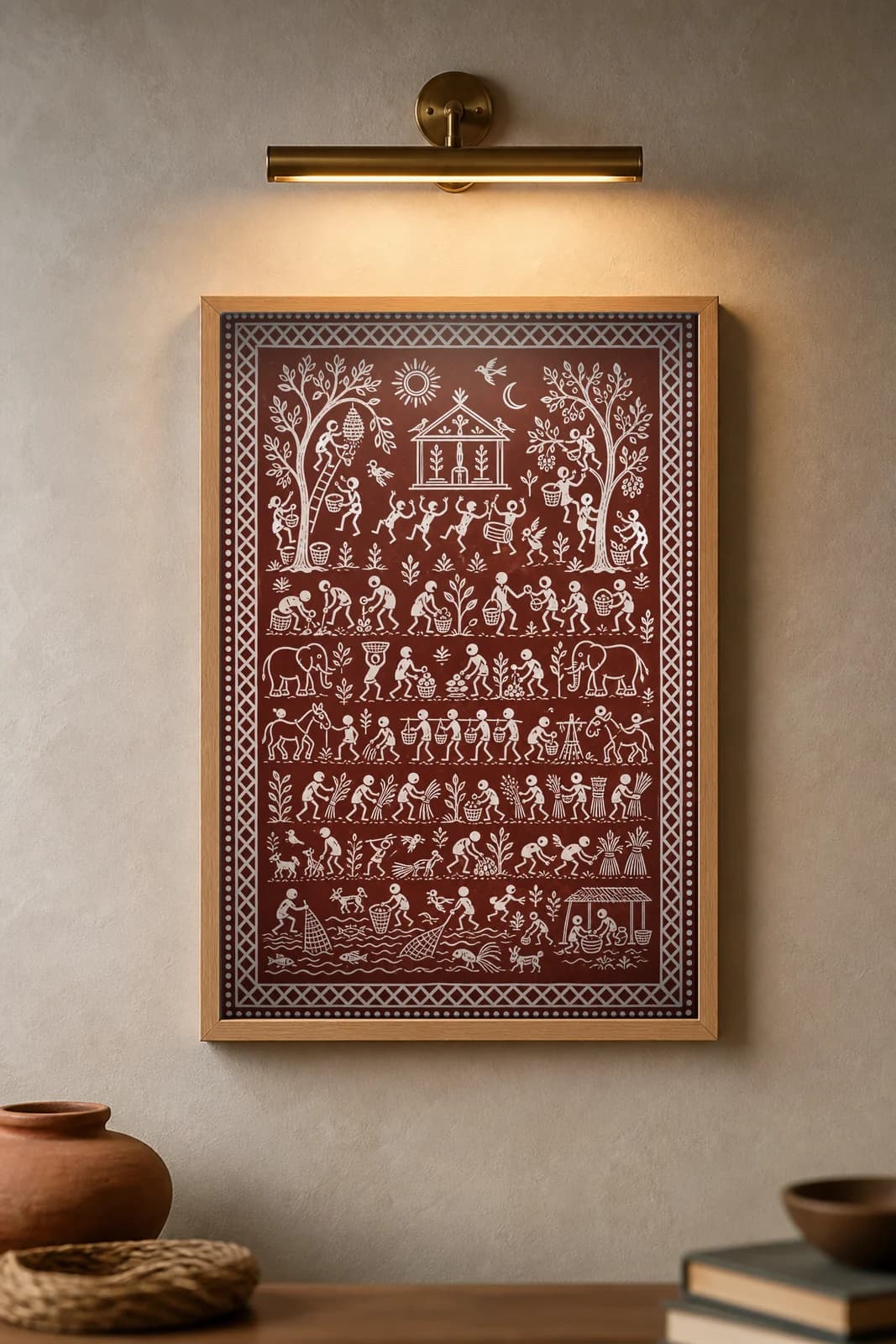 Forest Gathering — framed museum print, Saura