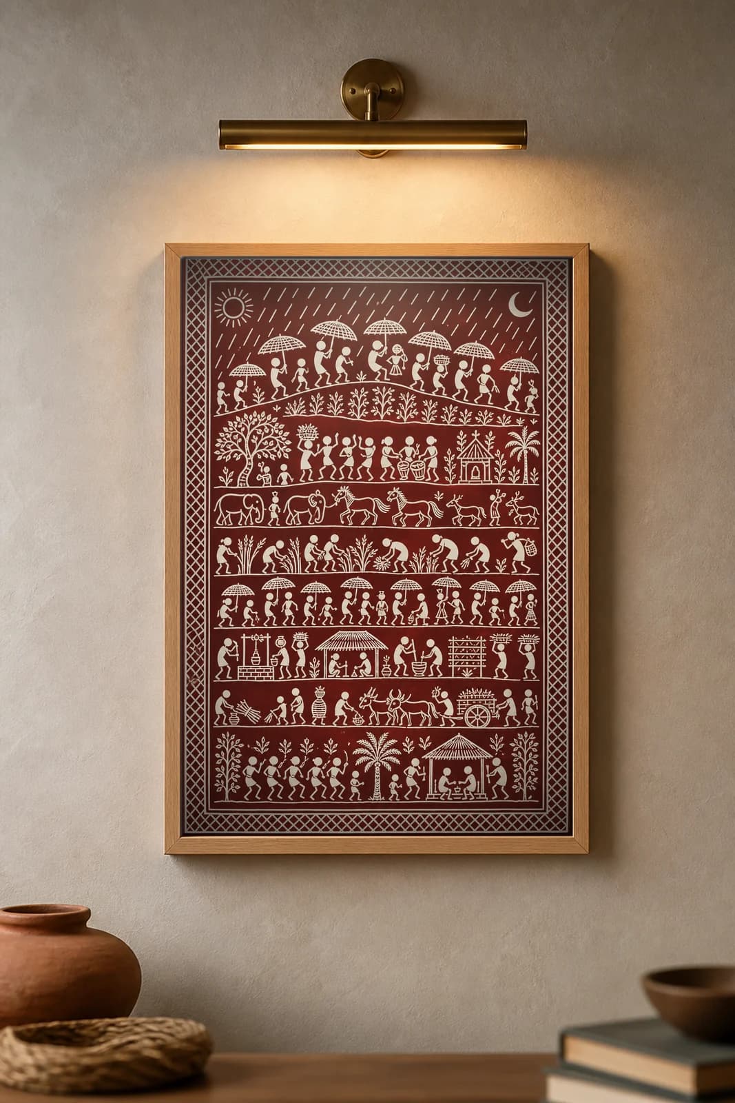 Palm-Leaf Umbrella — framed museum print, Saura