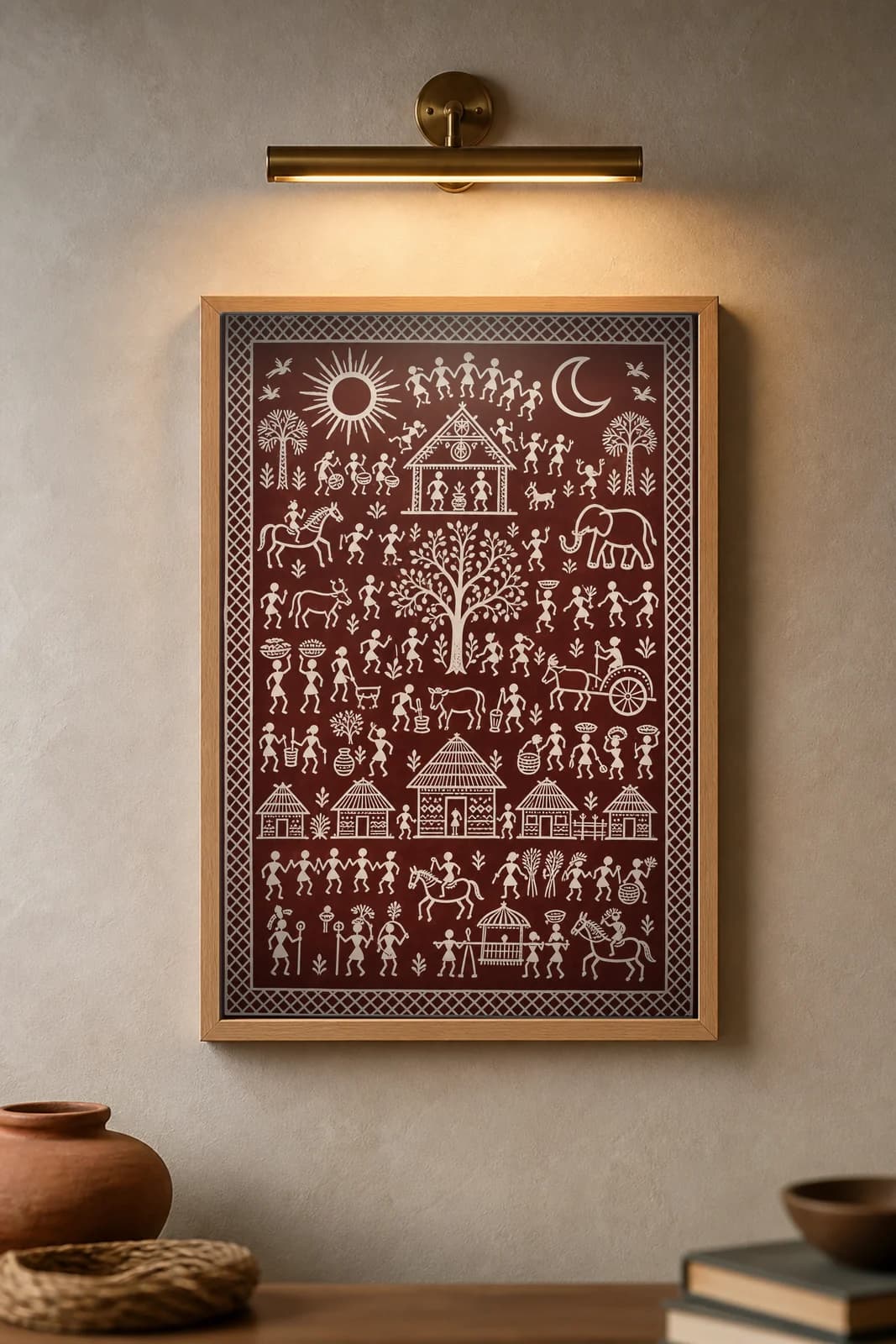 Sun and Moon — framed museum print, Saura