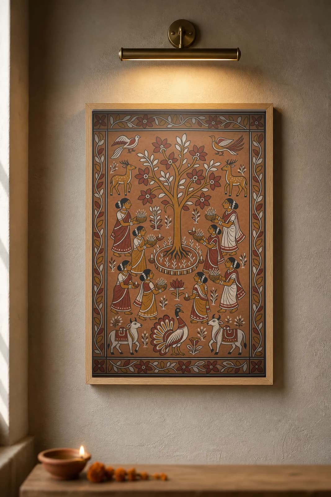 Karam Branch Worship — framed museum print, Sohrai Khovar